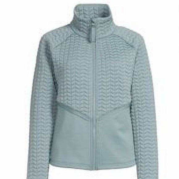 Avia Quilted Jacket in Teal Blue - Picture 2 of 10